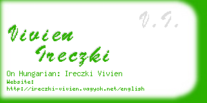 vivien ireczki business card